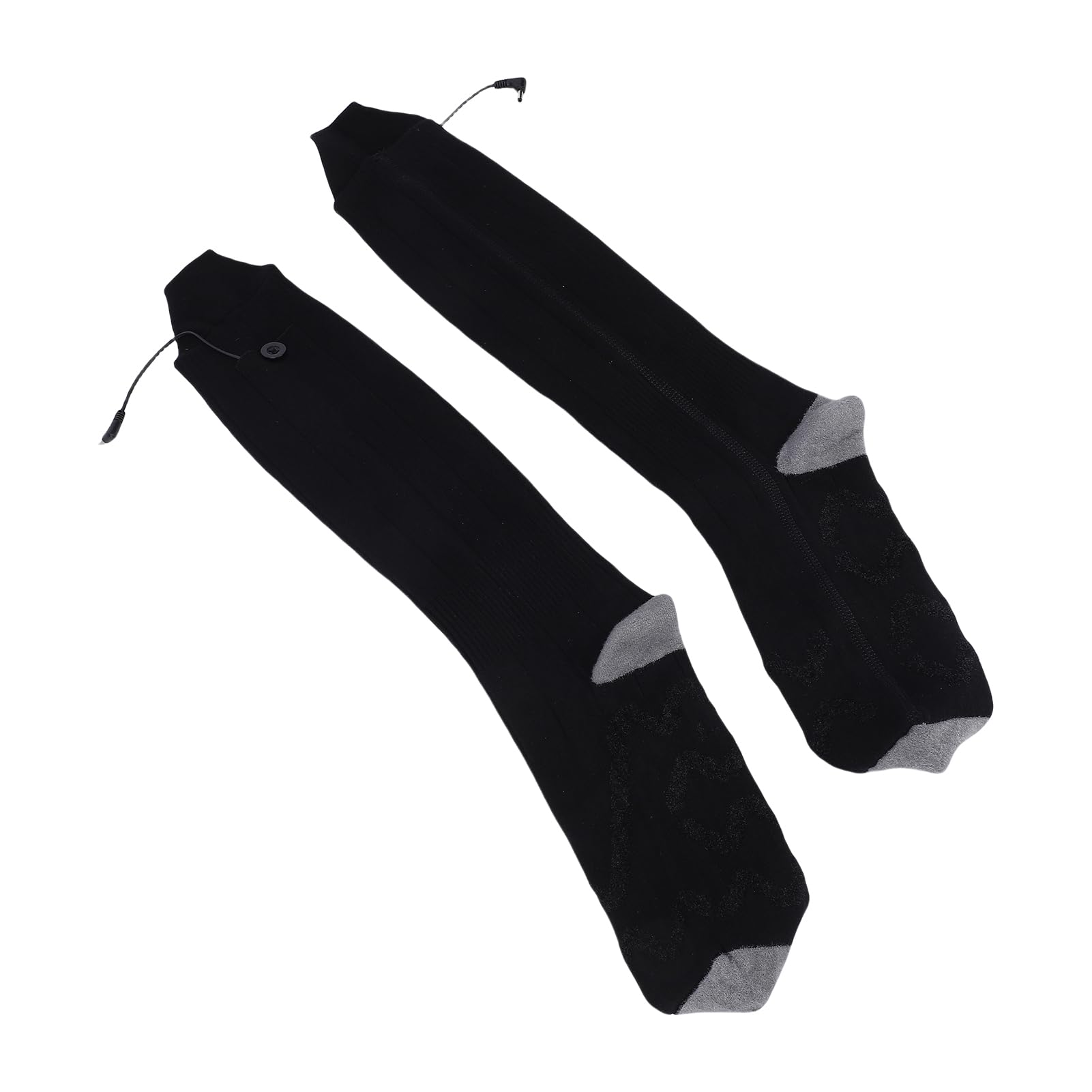 POENVFPO Chaussettes Chauffantes électriques, Chaussettes Thermiques Rechargeables avec 4 Niveaux de Chaleur pour Le Travail par Temps Froid, Le Ski et Les Activités de Plein Air