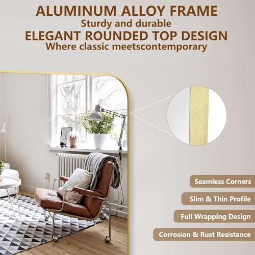 Image of Koonmi Full Length Mirror, 71 inchx28 inch Mirror Full Length with Stand