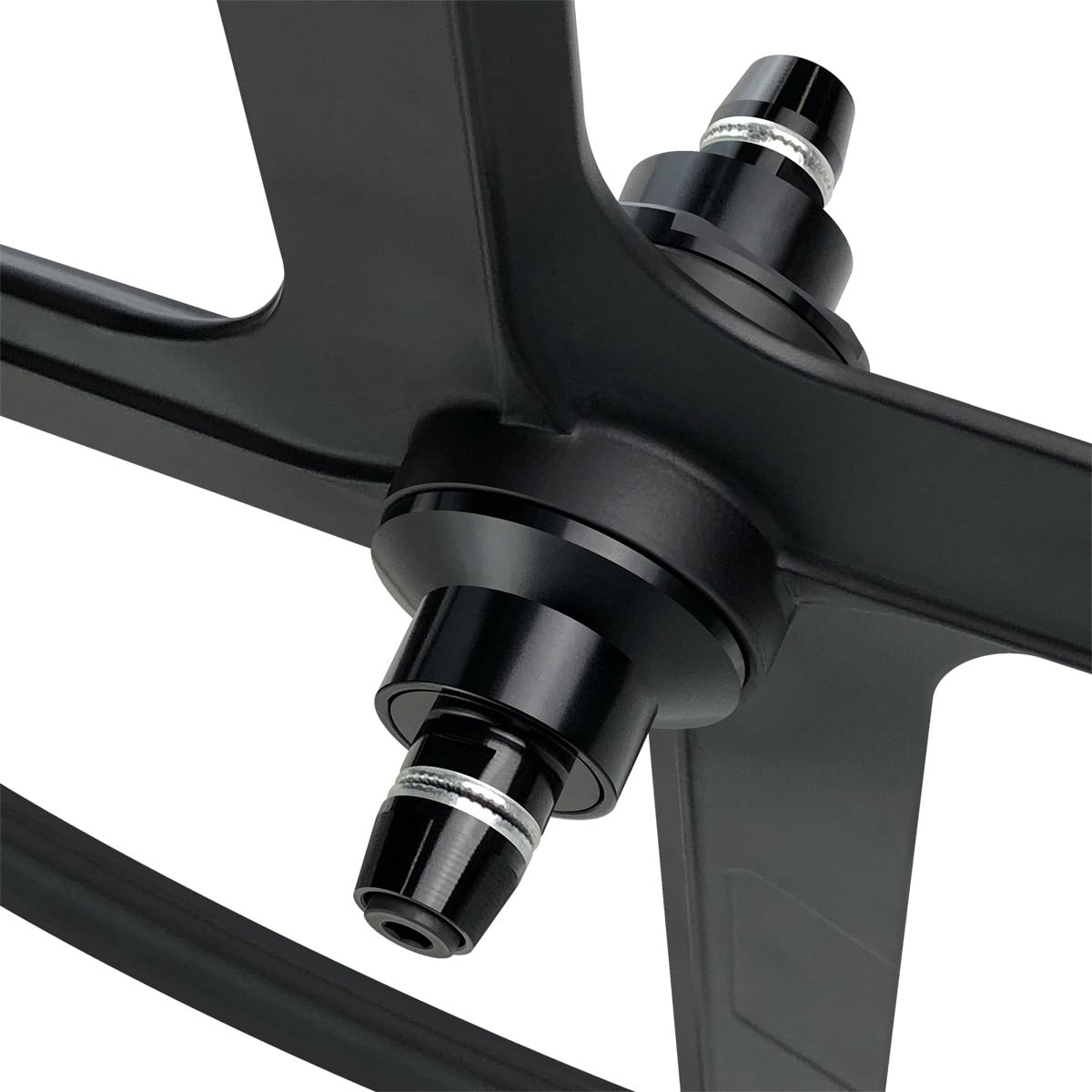 Ruote per Bici a Scatto Fisso 700C, Design Integrato a 4 Raggi, in Lega di magnesio, Nere, Cerchi da 33 mm di Larghezza per Anteriore e Posteriore, 100x120 mm.