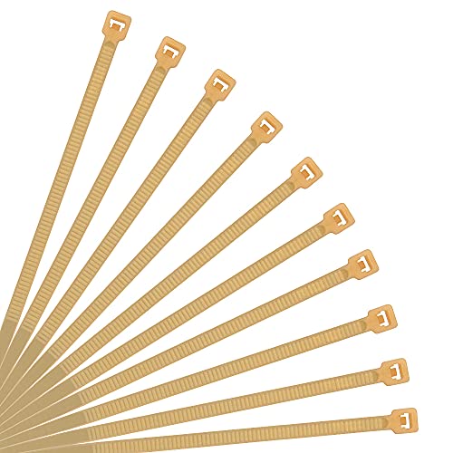 XINGO Gold Cable Ties Pack of 500, 300mm x 3.6mm,Premium Nylon Durable Zip Ties
