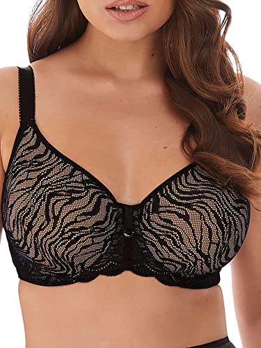 Fantasie Women's Impression Underwire Molded Bra with J-Hook Bra, Black, 40FF