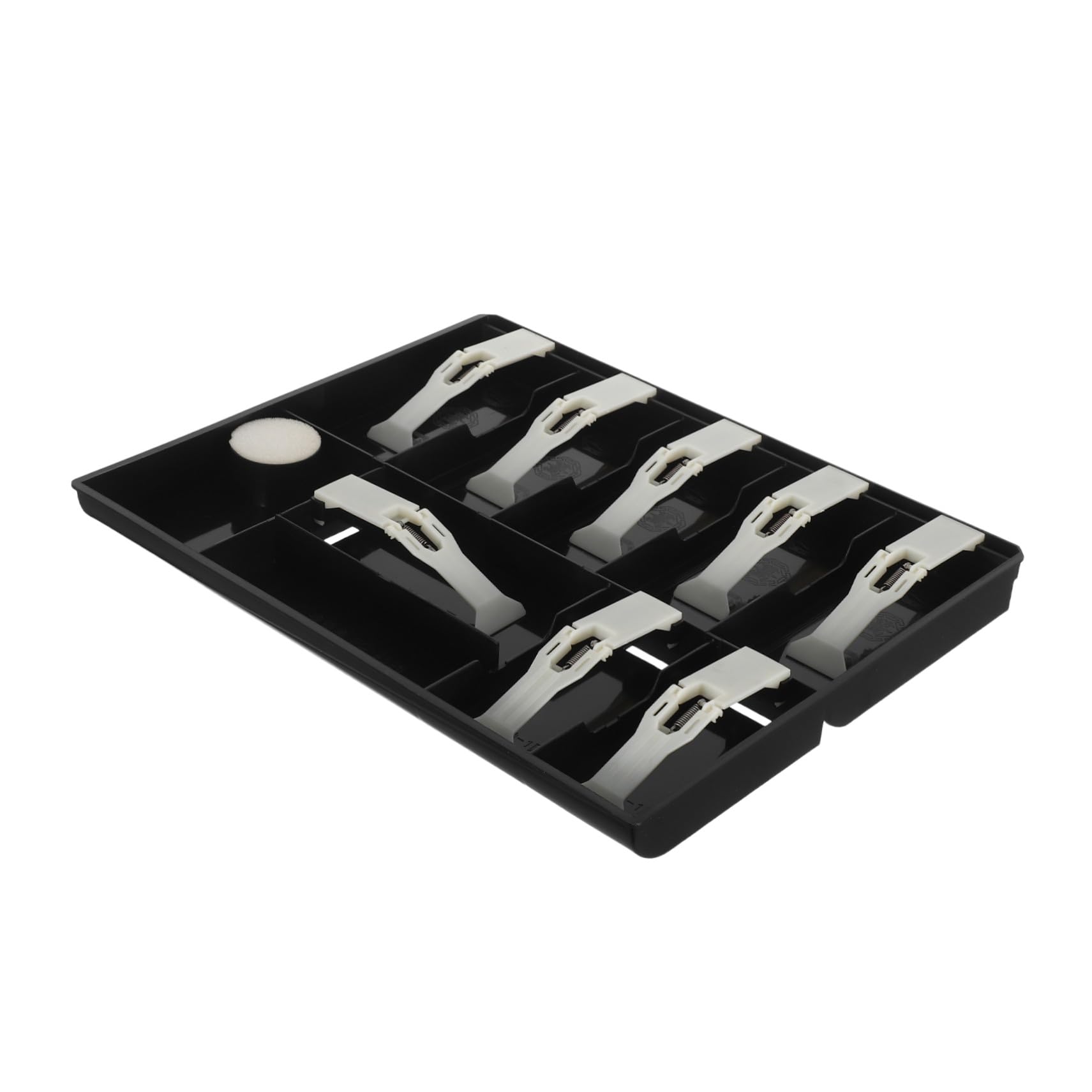 Tofficu Bandeja Para Dinero Con Compartimentos Organizador De Monedas Con Clip Para Caja Registradora Tiendas y Supermercados