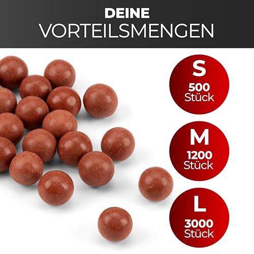 HITX® Steinschleuder Munition [1200 Stück] | Tonkugeln Biologisch Abbaubar | 8,5mm Schleudermunition | Zwille Munition | Schleuder Biokugeln | Slingshot Clay Balls Kugeln
