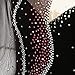 ZYDANC Black,4_6Years,Women's/Girls' Ice Skating Competition Dress Hollow Figure Skating Dresses Long Sleeves Skating Performance Costumes