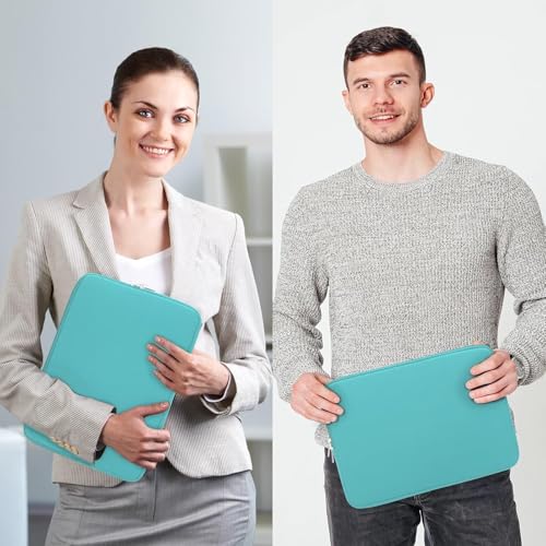 Image of Meyaar Laptop Sleeve Case 14 Inch, Compatible with 13-14 Inch Laptop, MacBook Pro M1 /M2 /M3 /M4, Notebook, Tablet, Chromebook - Soft Padded Zipper Bag (Light Blue, for 13 inch /13.3 inch MacBook)