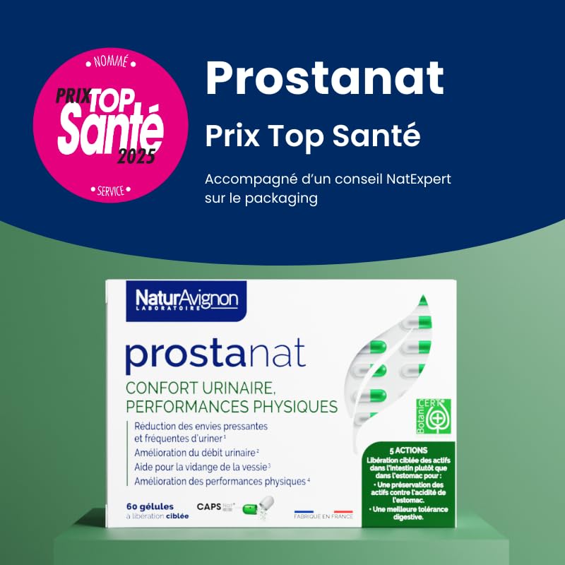 NaturAvignon Prostanat | Complement alimentaire Prostate Confort urinaire homme, Performance physique | Saw Palmetto (palmier nain) graine de courge (huile de pepin de courge) Ginseng Zinc | 60gélules – Image 6