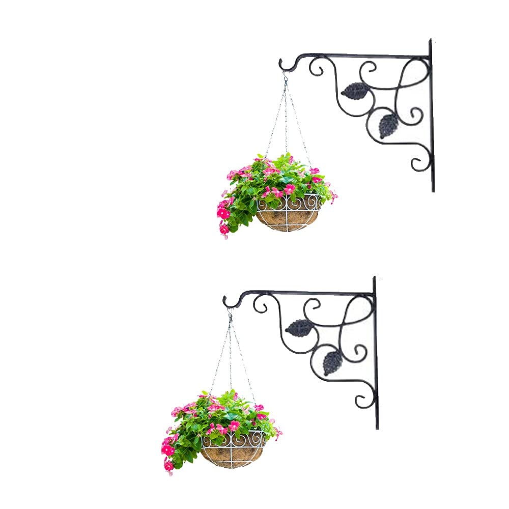 Ezzu Crafts|| Modern Wall Brackets Hook for Hanging Plants Wrought Iron Flower Pot Hook Flower Stand for Bird Feeders Lantern Lawn Light Flower Pots || Set of 2 (B09F743CY9) Amazon Price History, Amazon Price Tracker
