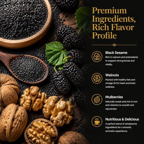 Polvo de sésamo negro morera de 500g como cereal saciante natural 4
