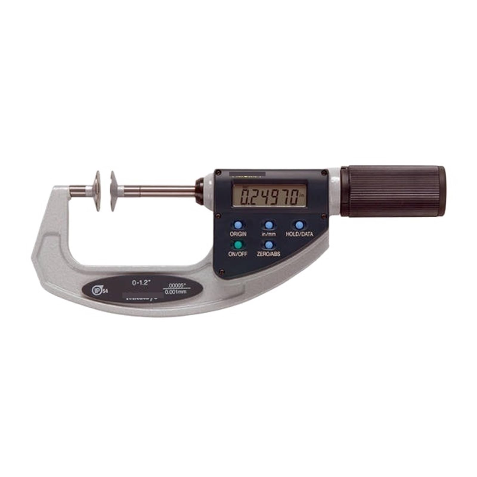 AWWVRLMM Disc Micrometer 369-421-20 0-1.2' Caliper Type with Carbide Tips Machinist Tool for Metalworking