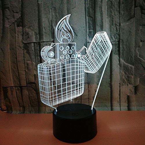 Preisvergleich Produktbild Stromanbieter Feuerzeuge Bunte 3d Lichter Touch Control Bunte kleine Nachtlichter 3dWerbungLED Lampe