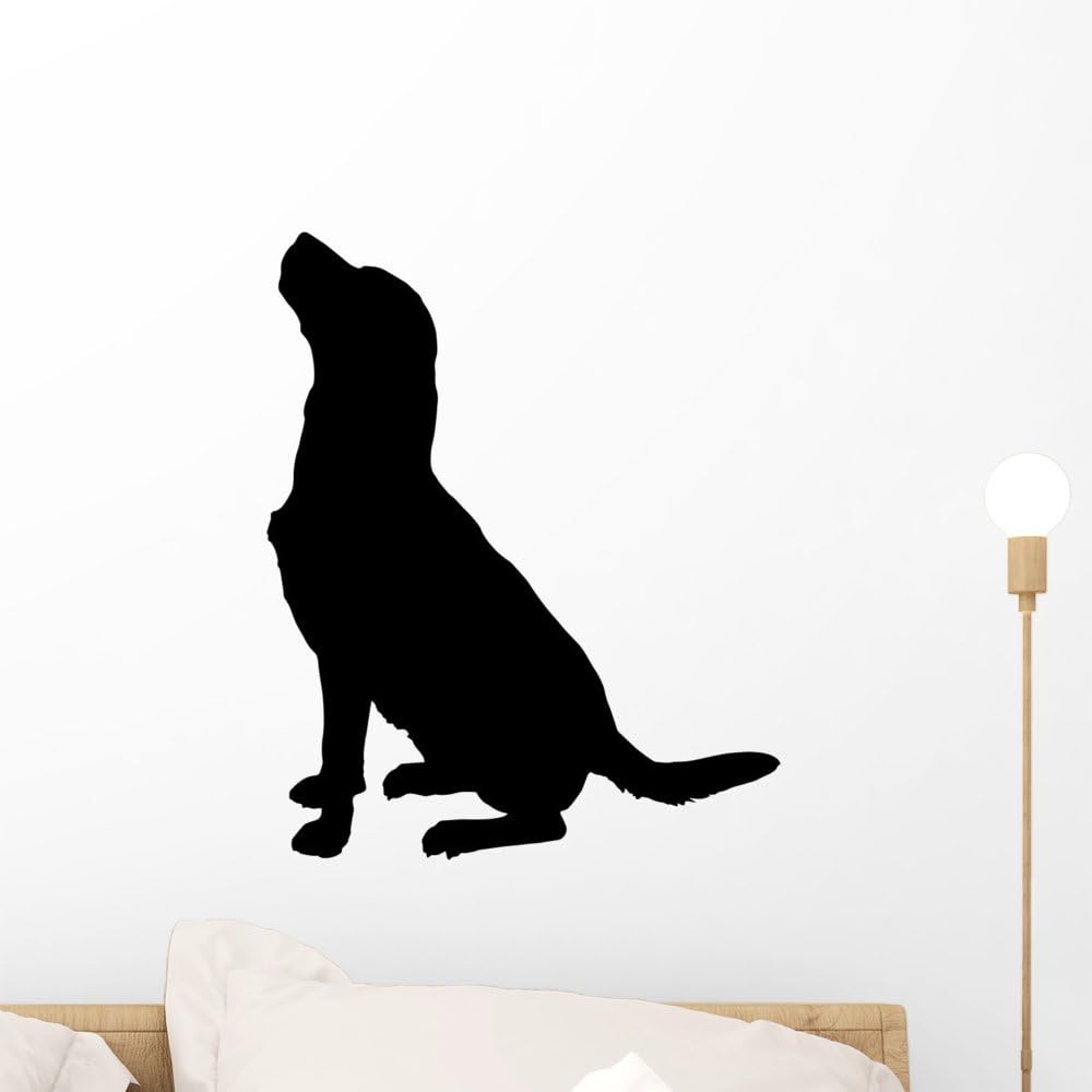 Vector Silhouette Dog Wall Decal Wallmonkeys Peel and Stick Vinyl Graphic (18 in H x 18 in W) WM368755