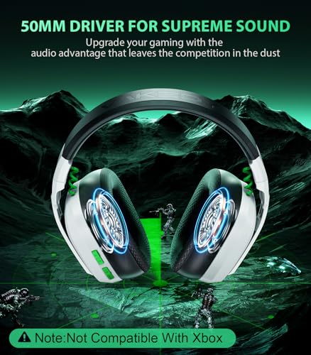 Image of Vakedy Wireless Gaming Headset for PS5,PS4,PC,Switch, 2.4GHz USB & BT 5.4