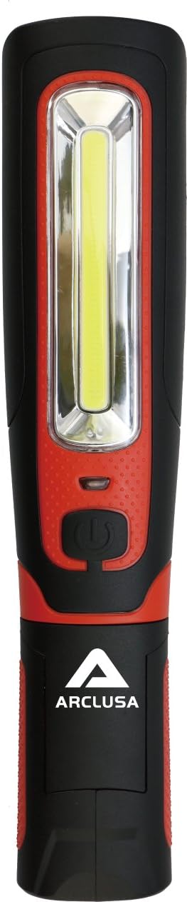 Arclusa Handheld Work Light w/ 360 Degree Beam Angle & Rechargeable LED Inspection, 300 LUMENS, Black