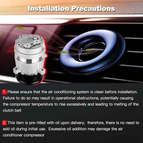 Image of Air Conditioning Compressor for GMC Sonoma for Isuzu Hombre 2.2L 1998-2003