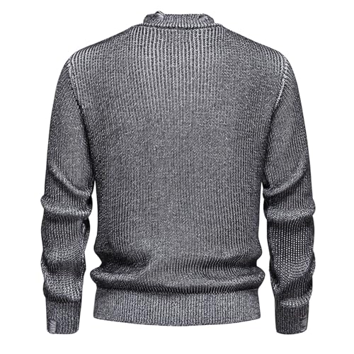 Men's Ripped Hole Sweater Pullover Long Sleeve Destroyed Raglan Knit Sweater Vintage Slim Fit Distressed Knit Jumper Tops3