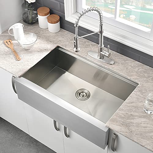 VASOYO 30 Inch Farmhouse Sink Stainless Steel Farm Sink Kitchen Workstation by VASOYO - Used condition - Image 4