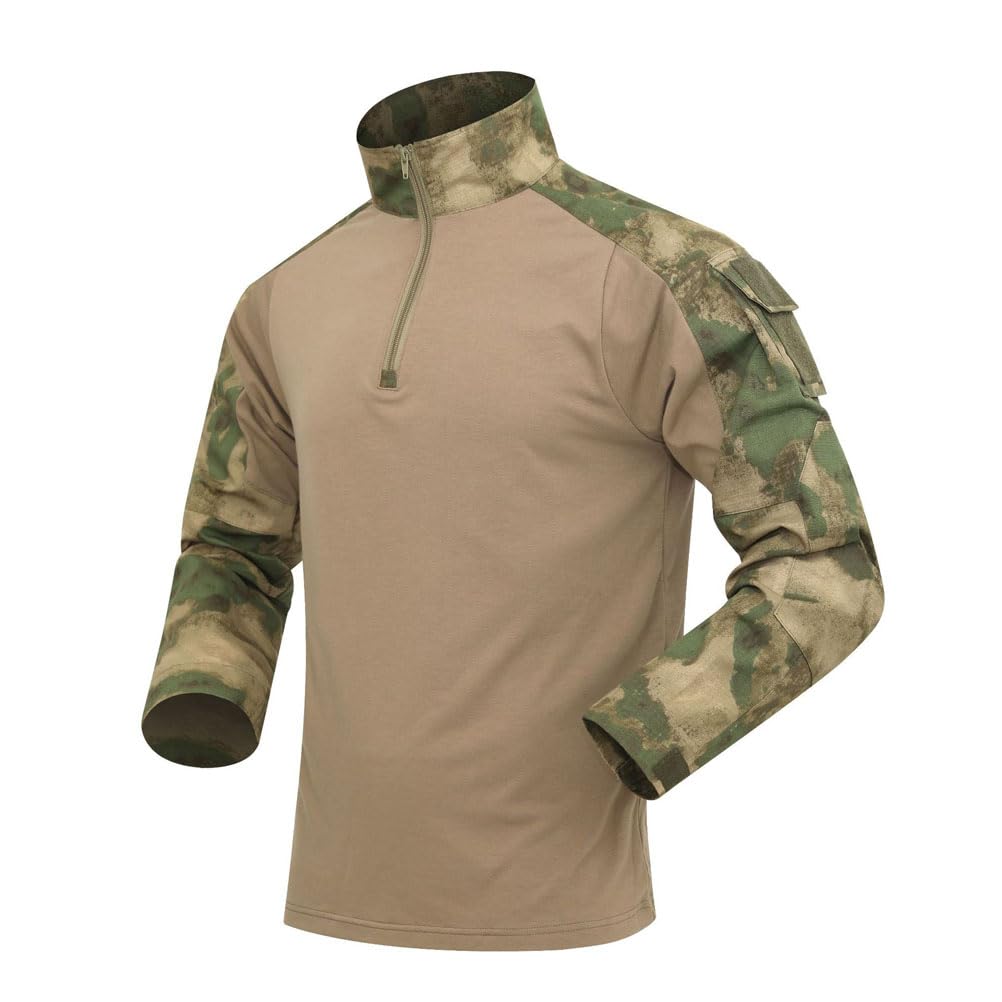 Tarnanzug Herren Airsoft Paintball Tactical Shirt und Combat Shirt Taktische Hose Softair Uniform Set Militär Anzug Männer Outdoor Camouflage Jagdbekleidung