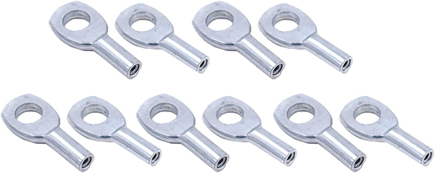 Yiju 10 Pieces Steel Wire Rope Eyelets Gym Machine Cable Replacement Exercise Machine Terminal Connector Attachments for 2mm Wire Rope, 5mm - Image 2