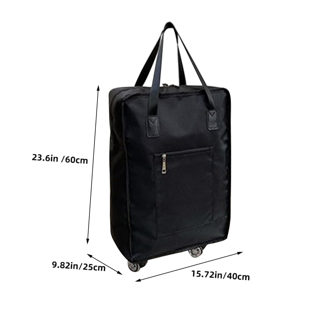 Borsa da Viaggio Pieghevole Grande Capacità Oxford Nera
