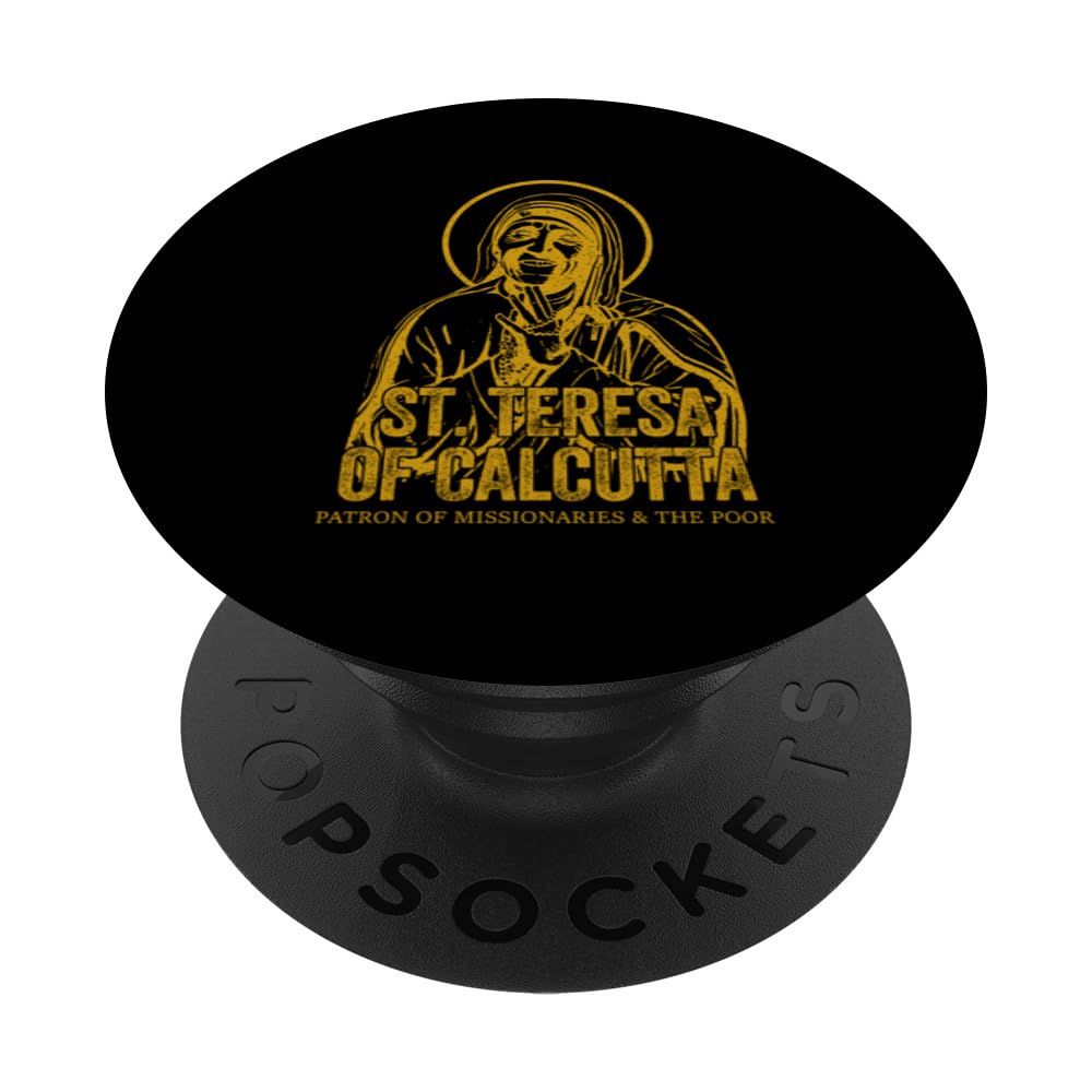 Catholicism Gold St. Teresa Of Calcutta Christian Saint PopSockets Standard PopGrip