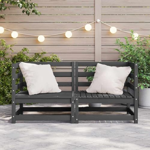Canapé d'angle de jardin modulaire gris pour optimiser les petits et grands espaces