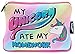 Produktbild Fringoo® Federmäppchen für Mädchen und Jungen, groß, lustig, niedlich, Einhorn, Neopren, Reißverschluss, Schulzubehör, Stiftbox, 22 x 15 cm (Einhorn Ate  Neopren-Federmäppchen)