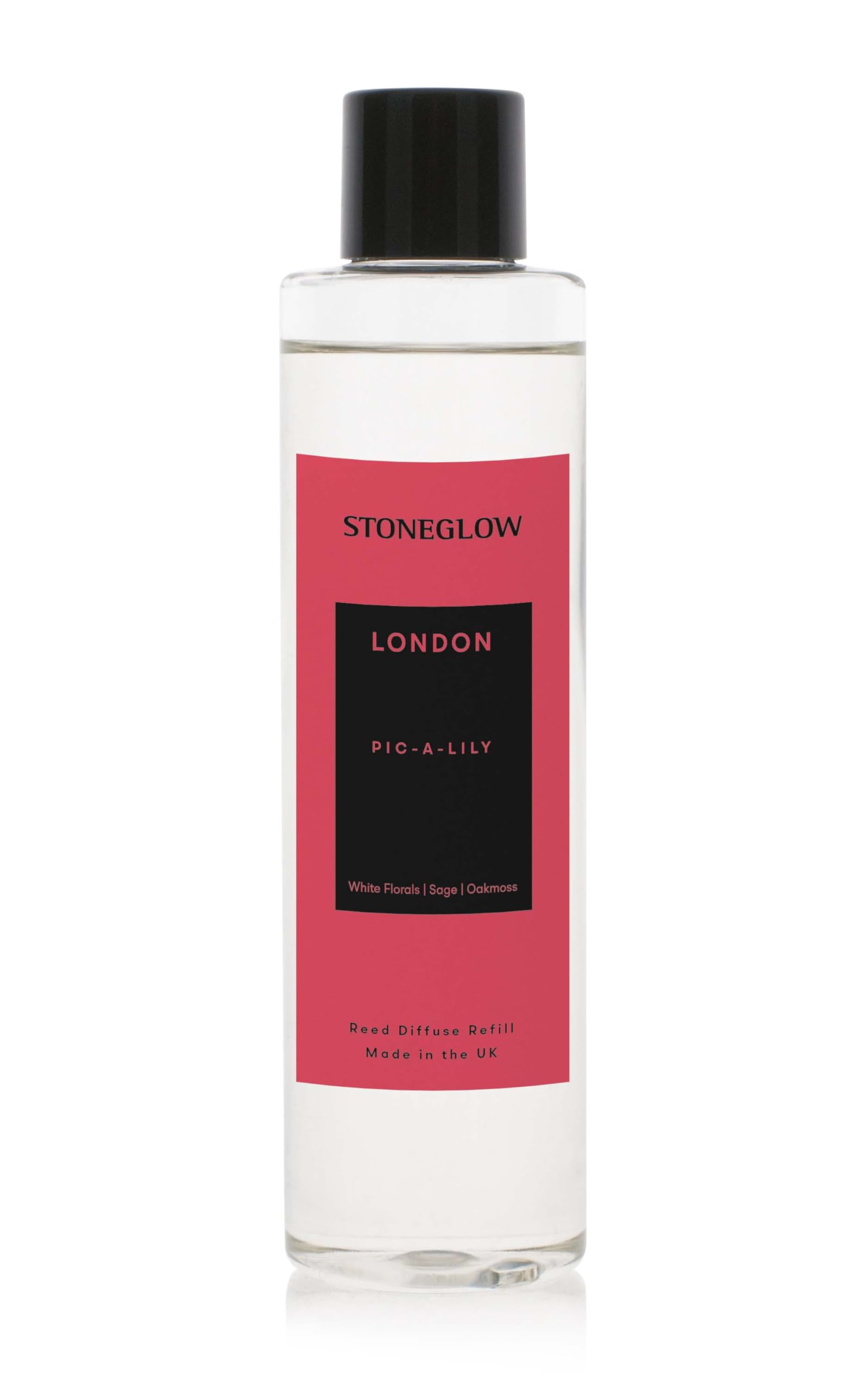 Stoneglow The Explorer Collection - London 210ml Reed Diffuser Refill - White Florals, Sage, Oakmoss - Red