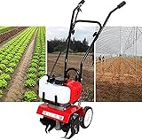 Air-Cooled 2HP 2-Stroke Engine Cultivator 52CC Soil Petrol Gas Powered Mini Tiller Cultivator Farm...