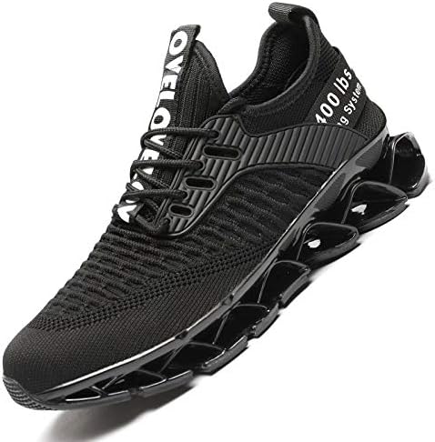 Vooncosir Women's Running Shoes Comfortable Fashion Non Slip Blade Sneakers Work Tennis Walking Sport Athletic Shoes Black