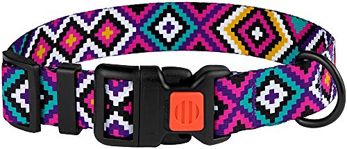 CollarDirect Aztec Hundehalsband Verstellbare Nylon Tribal Muster Geometrische Haustier-Halsbänder für Hunde Klein Mittel Groß Welpe Zubehör