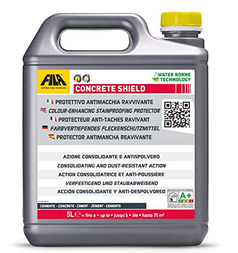 FILA Surface Care Solutions, CONCRETE SHIELD, Concrete Sealer Ideal for Garage Floor, Protect from Water and Oil, 5L