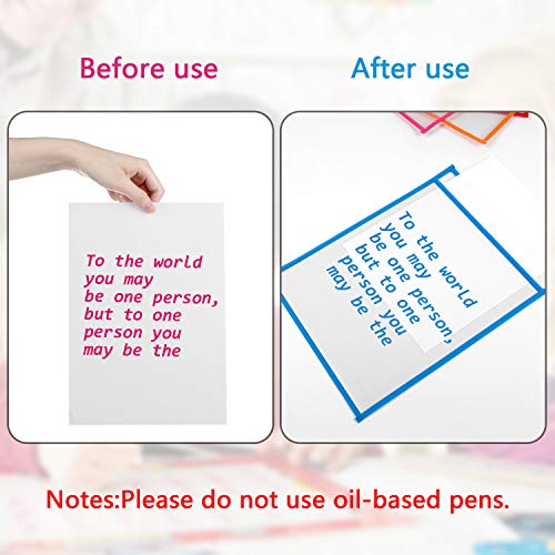 Diealles Shine 10 st verschillende kleuren hervatbaar droog wissen zakken met pennen voor klaslokaal organisatie… - Image 7