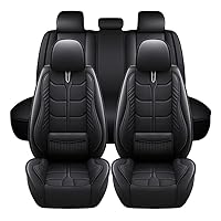 Auto Stoelhoezen Complete Set voor Suzuki Swift 2011-2018 2019 2020 2021 2022 2023 2024 2025, Antislip Waterdichte Auto Stoelkus Senhoes Achterbeschermers Interieur Accessoires,A-Black