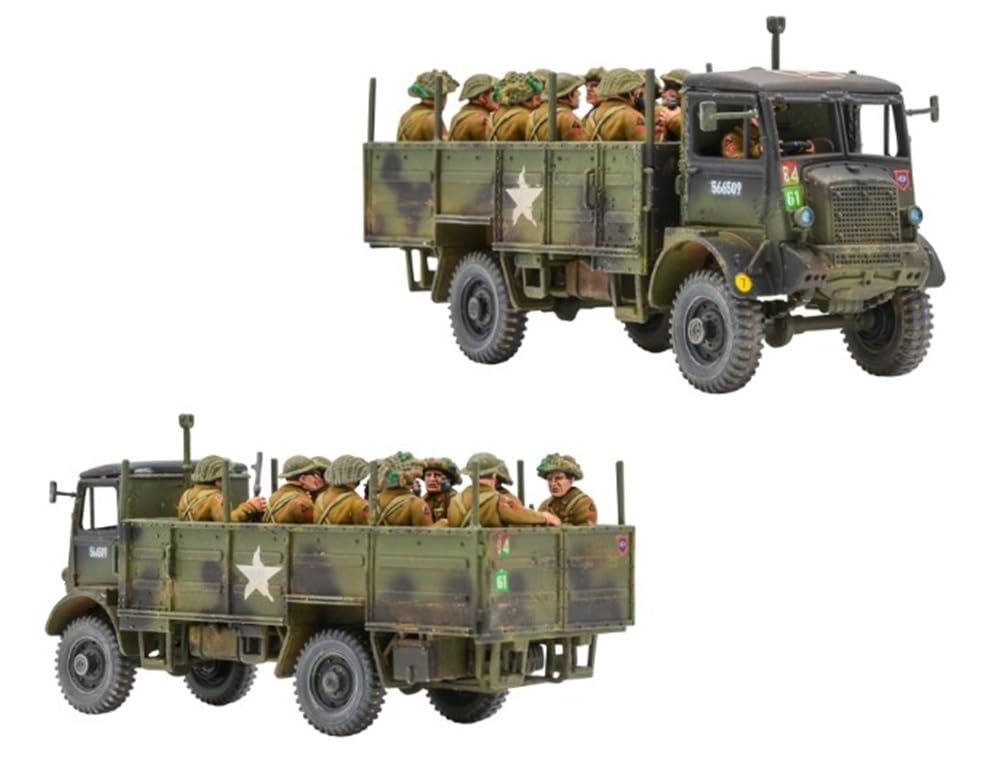 Warlord Games Bedford QLT Troop Transport – Camion miniature en plastique de l'armée britannique 1:56/28 mm pour l'action de boulons, figurines très détaillées de la Seconde Guerre mondiale