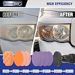 Car Headlight Restoration Kit, 3 inch Car Headlights Lens Polishing Sanding Discs with 3 inch Buffing Polish Pads for Drill, 30 Pc Car Headlight Restorer and Renewer Kit - Image 2