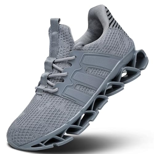 Men's Breathable Non-Slip Running Shoes Grey 10