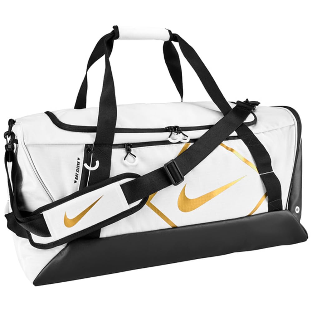 nike Diamond Duffel Bag, Summit White/Black/Metallic Gold-picture-13