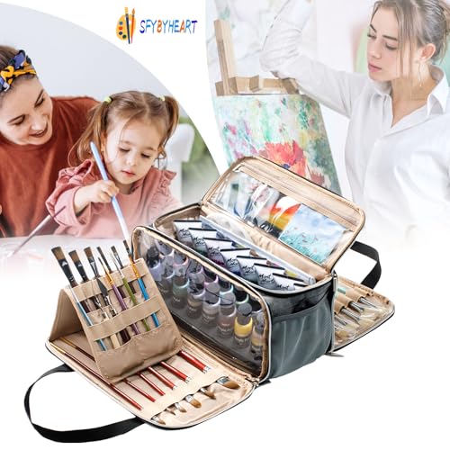 SFYBYHEART Acrylic Paint Storage, Craft Organizer, Art Supply Organizer, Art Tote Bags, Paints Brush Holder for Apple Barrel Acrylic Painting, Palette Board by SFYBYHEART - Image 7