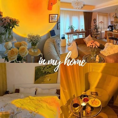 Streamlet Sunset Lamp, 16 Colors Sunset Projection Lamp with Remote, Multiple Colors Night Light for Living Room Bedroom Holiday Decoration, USB Port--Color Changing & Fade Mode