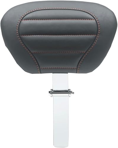 MUSTANG 0822-0492 79012AB Deluxe Touring respaldo extraíble para conductor - Negro con costuras rojas American Beauty
