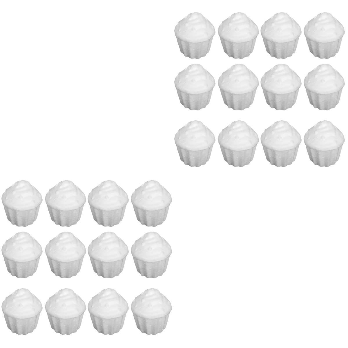 GALPADA Christmas Gifts 24pcs Foam Cupcake Polystyrene Foam Cake Model Modelling Mould DIY Foam Molds for Crafts Floral Arranging Wedding Christmas Party Decoration Suit