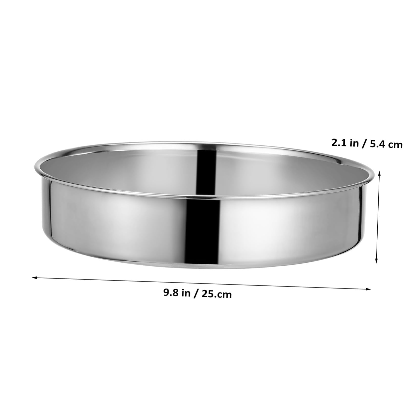 Mobestech 2pièces Lot De Moules à Gâteau Ronds Acier Inoxydable Pour Cuisson Et Service Plats