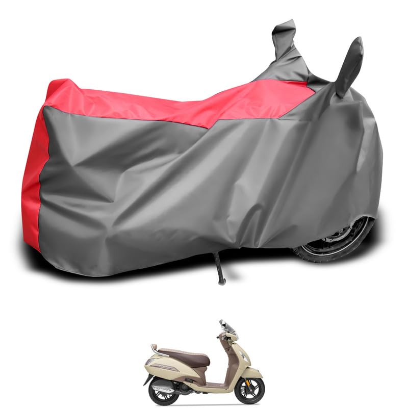 Image of SHAH BROTHERS Water Resistant Bike Cover Compatible for TVS Jupiter Classic Motorcycle /Bike Body Cover - RED