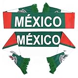 Perfecto para ocio. PENVEAT Rusia World Cup 2018 Bufanda de fútbol con bandera de México para fanáticos de fútbol, bufanda de animadores de fútbol, equipos de México