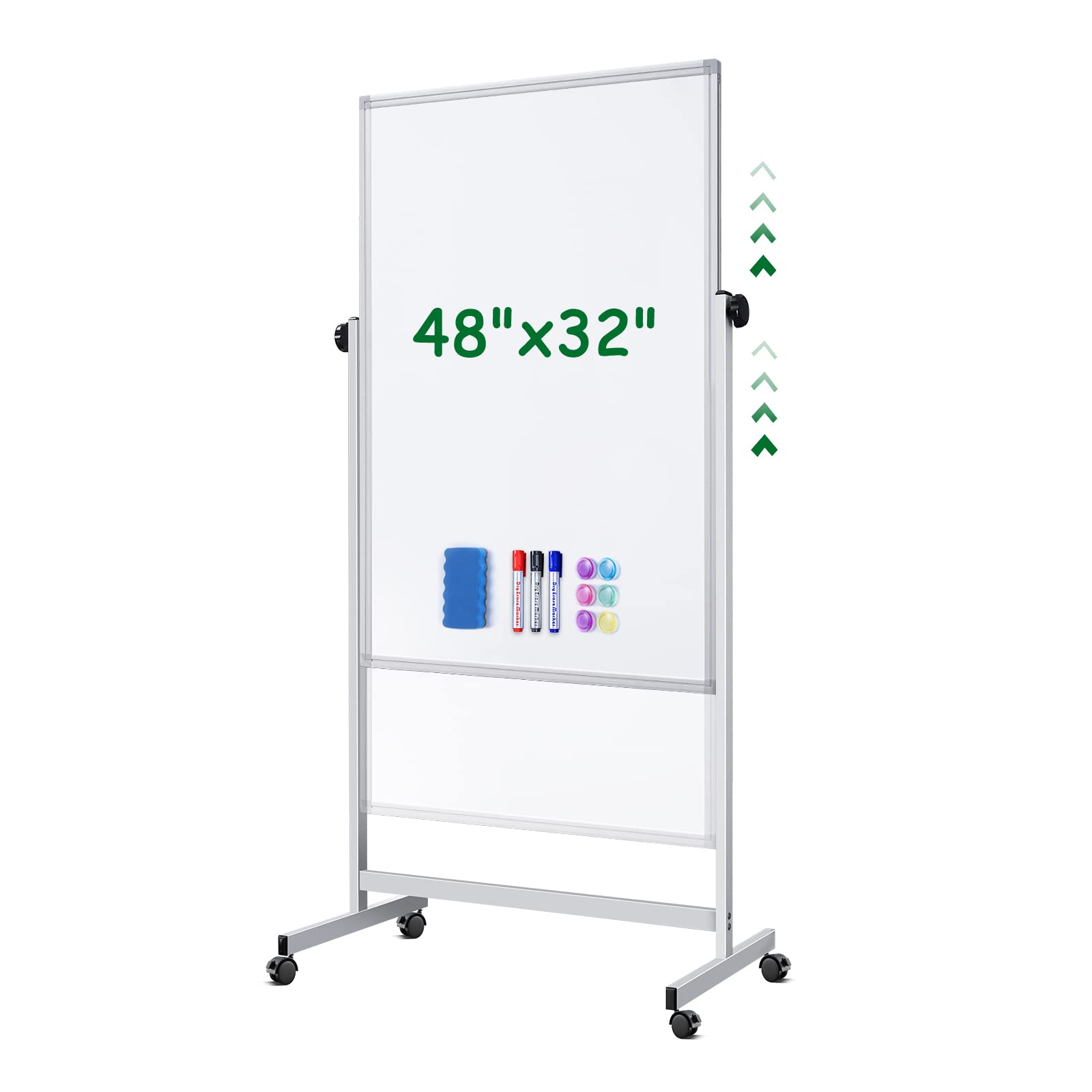 Buy Mobile White Board 48x32 Inches DoubleSided Whiteboard
