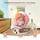 Ixdregan Babywippe Elektrisch - App & Fernbedienung Babyschaukel Elektrisch Mit 3 Timer, 5 Schaukelgeschwindigkeiten, 10 Musik, Bluetooth Verbindung Weich Gepolstert Baby Wippe (APP Rosa)