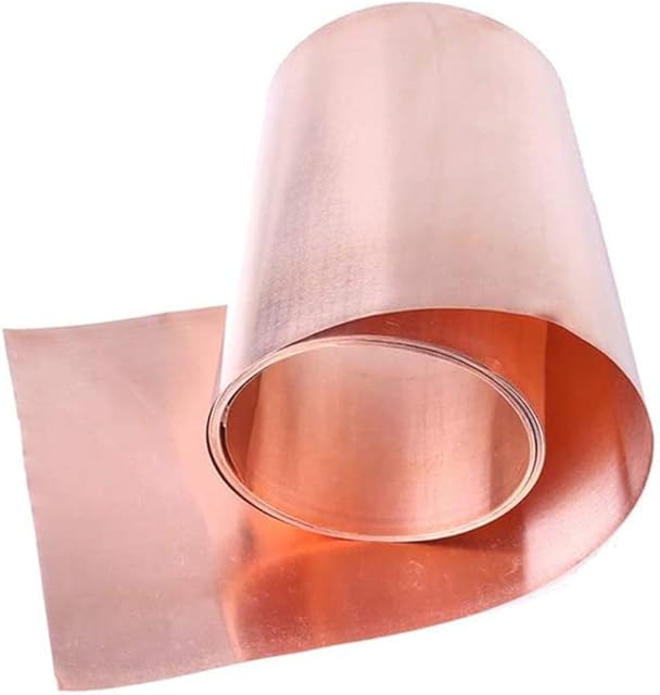 GOONSDS 99.9% Pure Copper Foil Sheet Thin Cu Metal Foil Roll, Copper Strip 0.1mm*20mm*1m