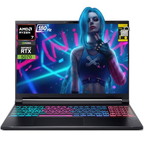 Acer Nitro V Slim Gaming AI �m�[�g�p�\�R�� 16�C���` WQXGA (2560x1600) IPS 180Hz AMD 8�R�A Ryzen 7 260 (>i7-13700H) 16GB RAM 512GB SSD GeForc