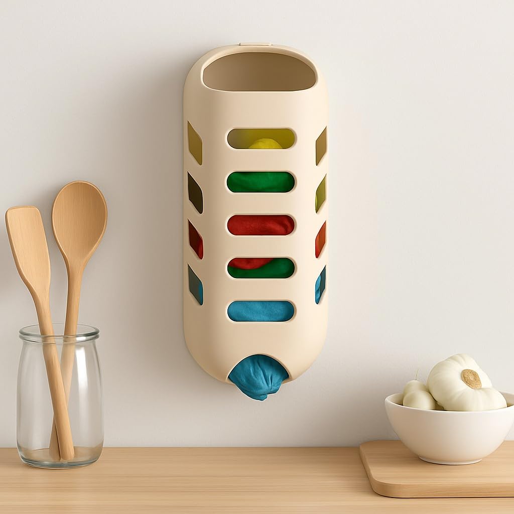 Bej, Plastik Poşetlik Saklama ve Düzenleme Kutusu