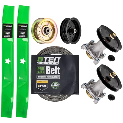 8TEN Deck Blade Spindle Belt Kit for AYP Poulan Husqvarna YTH2042 YTA18542 PB195H42LT 42-Inch 587819701 532134149